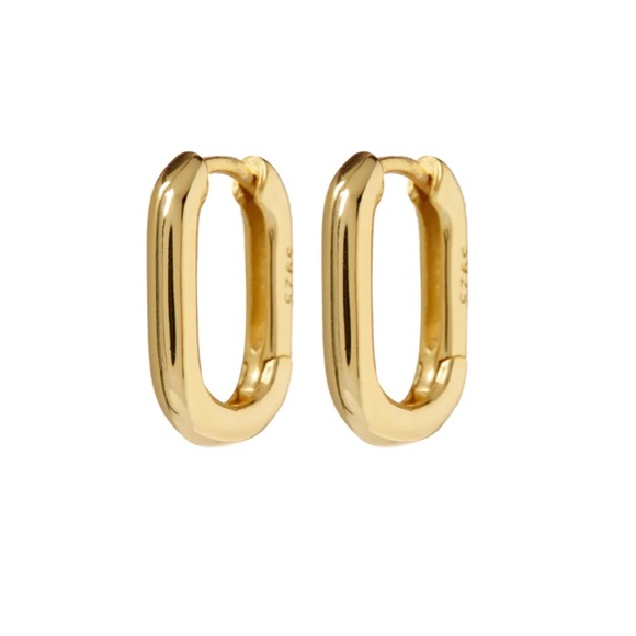 Luv Aj Jewelry - Luv AJ Chain Link Huggie Earrings